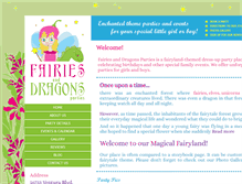 Tablet Screenshot of fairiesanddragonsparties.com